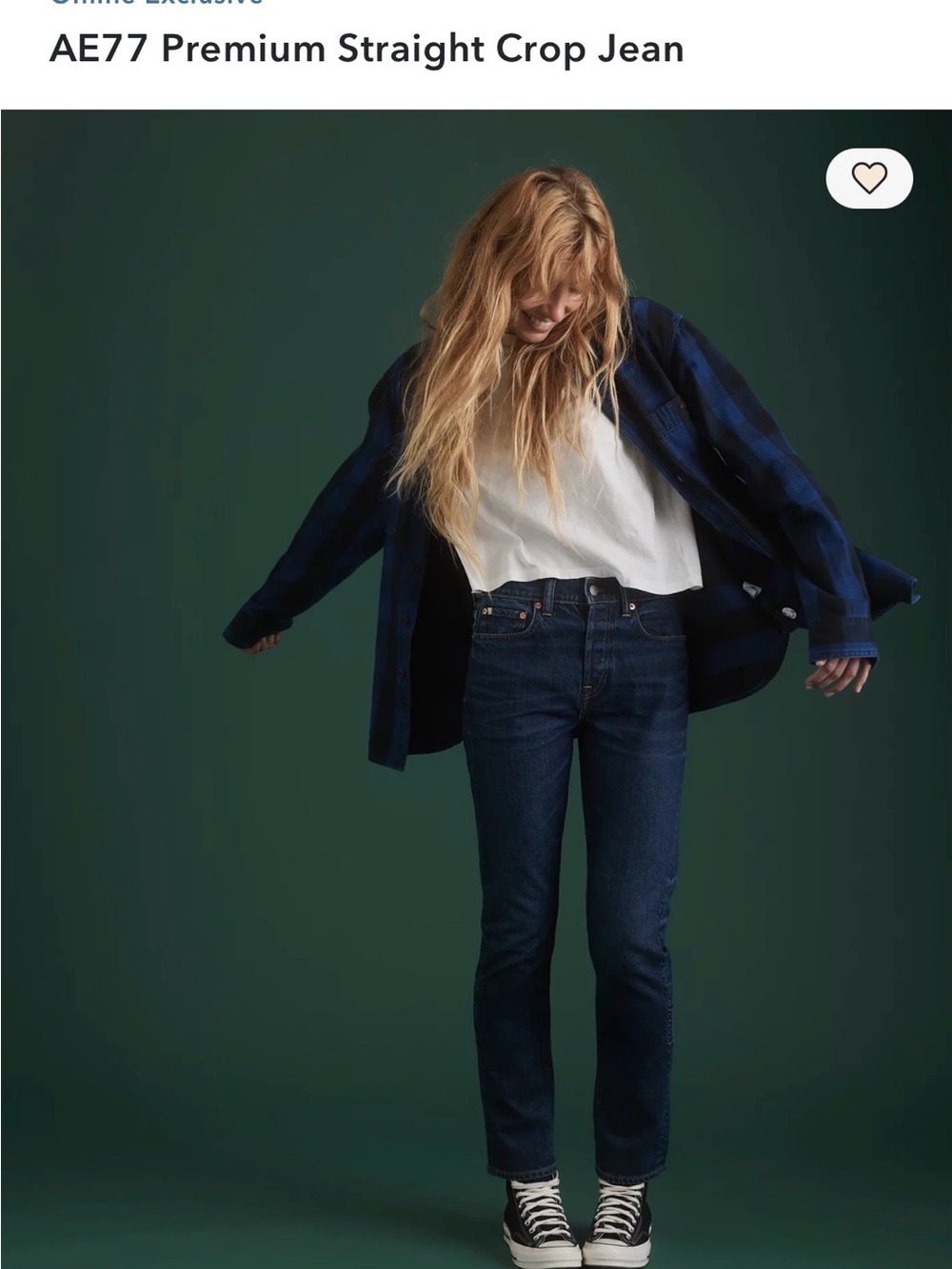 American Eagle Outfitters Straight Leg Jeans - Dark Blue